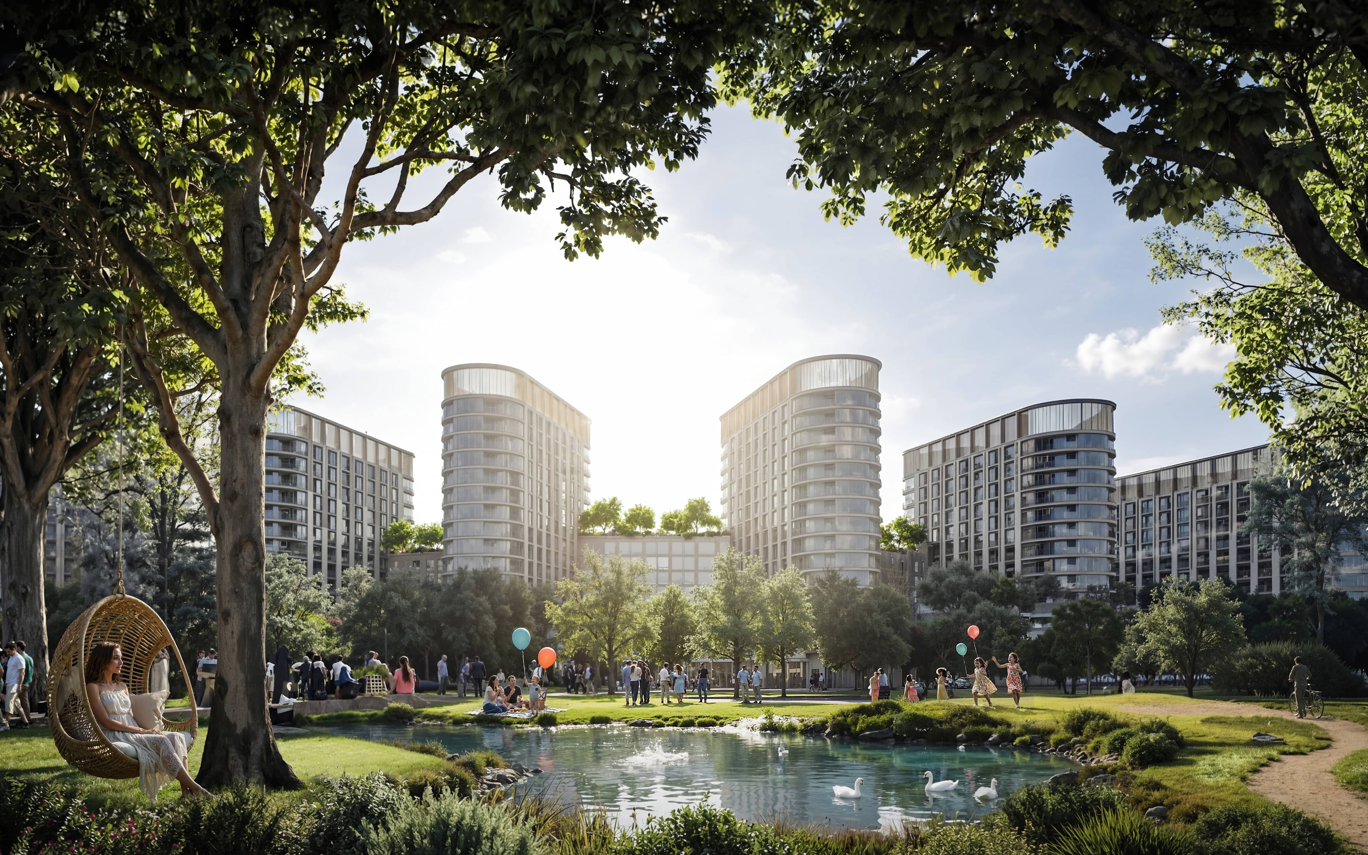 Luxury villa façade at Sobha City Abu Dhabi Phase 1 with landscaped surroundings and elegant architectural styling
